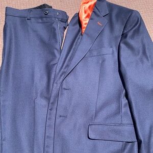 Jos. A. Bank Reserve Made In USA Navy Blue Suit Sz 41R 42 Dual Vent Blazer